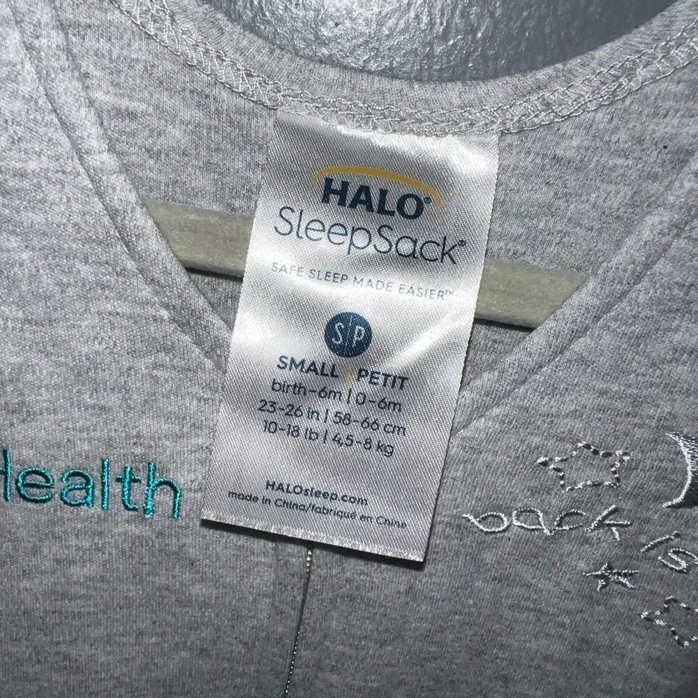 Halo Sleepsack Wearable Blanket Small 0-6m Gray